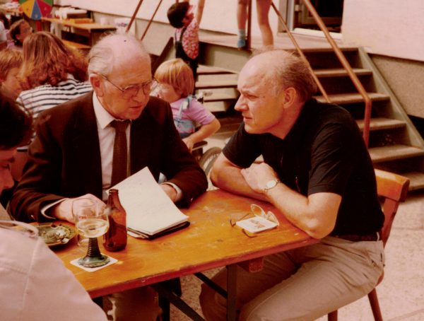 Sommerfest 1981, Dr. Ermert im Gespräch